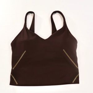 lululemon athletica Brown Top with Gold Accents
